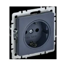 Розетка скрытая с заземлением IEK Brite синий (BR-R11-16-K35)