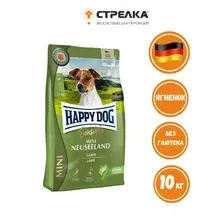 Сухой корм Happy Dog Mini Neuseeland (ягненок и рис), 10 кг