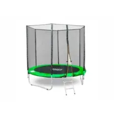Батут Happy Jump 8ft Pro 252 см с внешней сеткой и лестницей
