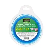 Леска для триммера d 2 мм x 63 м сечение бесшумная STARTUL GARDEN (ST6063-20)