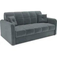 Диван Mebel-Ars Аккордеон Свег ППУ 140x200 (велюр серо-синий HB-178/26)