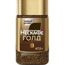 Кофе растворимый Nescafe Gold с добавлением молотого (47.5г)