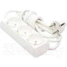 Удлинитель Borsan BR-1553-2 (белый)