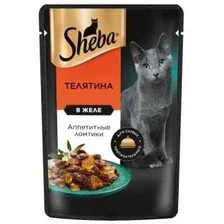 Влажный корм для кошек Sheba Ломтики в желе с телятиной (75г)