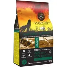 Сухой корм для собак Ambrosia Grain Free для пожилых с избыт. весом индейка и лосось / U/ATS12 (12кг)