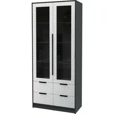 Шкаф-витрина Интерлиния Концепт КТ-ШВ2 Техно (антрацит/грей)