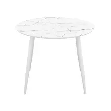 Стол обеденный DikLine SFR100 White, белый мрамор