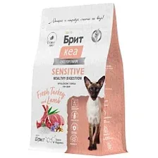 Корм Брит Кеа Cat Sensitive Healthy Digestion (Индейка, ягненок) для кошек 1,5 кг New