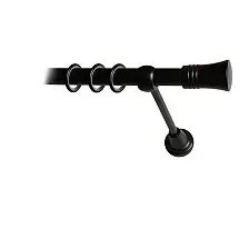 Карниз для штор Lm Decor Гиро 071 1р гладкий 25мм (черный матовый, 3.6м)