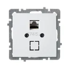 Розетка компьютерная RJ45 NILSON Touran белая (24110444)