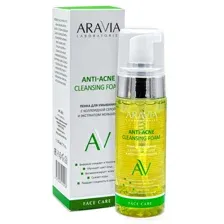 ARAVIA Laboratories Пенка для умывания с коллоидной серой и экстрактом женьшеня Anti-Acne Cleansing Foam, 150 мл
