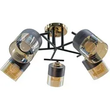 Люстра средней высоты Aitin Pro НПБ 02-5x60-101 A4128/5 (черный/золото)