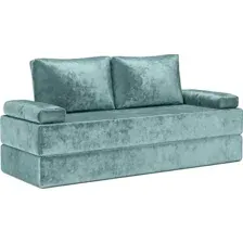 Бескаркасный диван Mebel-Ars Бруклин (велюр мятный Plush OWV-27)