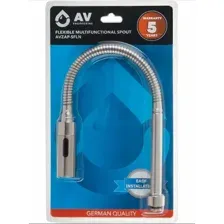 Излив гибкий с двухрежимной лейкой для смесителя AV Engineering, хром