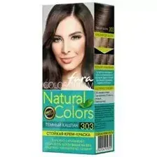 Крем-краска для волос, тон 303 Темный каштан FARA Natural Colors