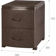 Комод Violet Ротанг 035501 (коричневый)