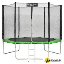 Батут Atlas Sport 312 см - 10ft Basic (с лестницей, внешняя сетка, зеленый)