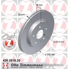 Тормозной диск Zimmermann 430261820