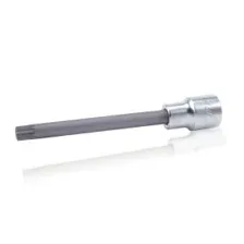 Головка торцевая 1/2" с насадкой SPLINE M12 удлин. 140мм TOPTUL