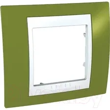 Рамка Schneider Electric Unica MGU6.002.866 (фисташковый/белый)