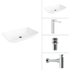 Умывальник Lauter 21540 + Cascade 21СК0655C + сифон 21635CH + дон.клапан 21190CH (хром)