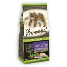 2кг Корм Primordial Cat Adult Neutered Turkey & Herring беззерновой для взрослых стерилизованных кошек с Индейкой и сельдью