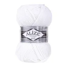 Пряжа для вязания Alize Superlana maxi 55 (100 м, белый)