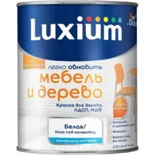 Краска Luxium Мебель и Дерево мат BW 0,75л