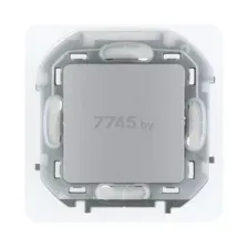 Выключатель одноклавишный проходной скрытый IP44 LEGRAND Inspiria алюминий (673672)