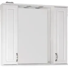 Symbolite Шкаф с зеркалом для ванной Олеандр-2 900/С (белый)