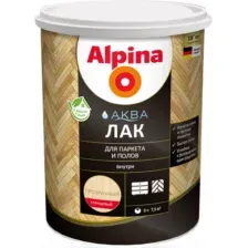 Лак Alpina Аква для паркета и полов (900мл, глянцевый)