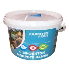 Лак акриловый Farbitex PROFI с эффектом мокрого камня,  2,5 кг