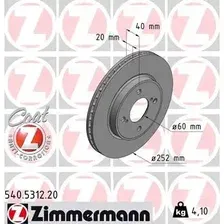 Тормозной диск ZIMMERMANN 540.5312.20 вентилируемый , передняя ось