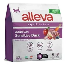 Сухой корм для кошек Alleva Holistic Adult Chicken & Duck + Sugarcane fiber & Ginseng (Курица с уткой + клетчатка сахарного тростника и женьшень) 400 г