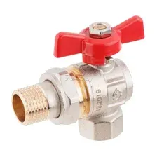 Кран шаровой угловой 3/4" PN40 с внутренней резьбой бабочка AV ENGINEERING (AVE094034E)