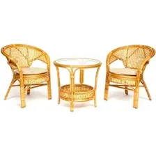 Набор садовой мебели TetChair Pelangi (стол/2 кресла, без подушек, honey)