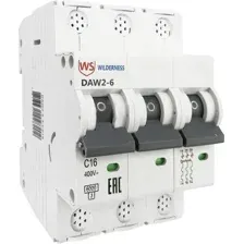 Выключатель автоматический Wilderness DAW2-6 3P 10A D 6kA DAW2-6-3-D010