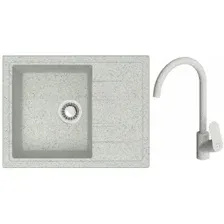 Кухонная мойка Berge BR-5850 + смеситель AM.PM Like F8007133 (серый)