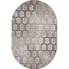 Ковер для жилой комнаты Merinos Sierra F353-OVAL-BEIGE-BLUE (3x4)