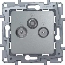 Розетка Legrand Etika 672456 (алюминий)