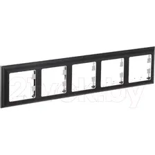 Рамка для выключателей и розеток IEK Brite BR-M52-12-2-K23 (хром/черный)