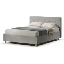 Кровать Sonit Mira 160x200 шенилл Eclipse (07 светло-серый)