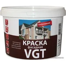 Краска VGT ВД-АК-1180 Фасадная Белоснежная (25 кг)