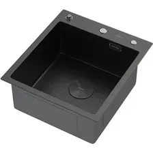 Кухонная мойка ARFEKA ECO AR 450*500 POP-UP BLACK PVD NANO DECOR