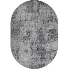 Ковер Merinos PALERMO F281, 1*2, OVAL, DARK GRAY