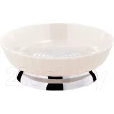 Мыльница Primanova Nely M-SA14-01 (белый/серебристый)