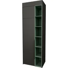 Шкаф распашной Рэйгрупп Рэй S274-B1-EBL В1 (дуб веллингтон/кобальт/зеленый самшит)