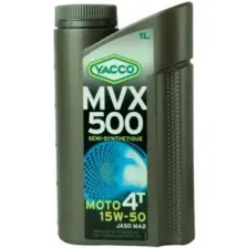 Масло моторное YACCO MVX 500 4T 15W-50 1л YACCO 15W50 MVX 500 4T/1