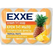 Мыло твердое Exxe 1+1 Тропические фрукты (4x75г)