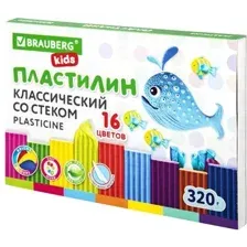 Пластилин BRAUBERG Kids 106508 (16 цветов)